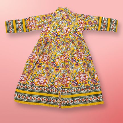 2-3 Year Ana Printed Cotton Dress 30" Long Jalabiya