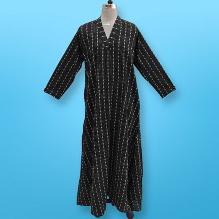 L/XL Teena Printed Cotton Dress 57" Long Jalabiya