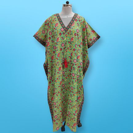 Free Size Cotton Farasha Kaftan 57" Long Jalabiya