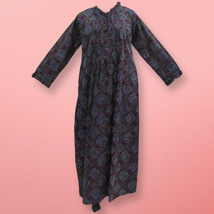 L/XL Sparrow Printed Cotton Dress 57" Long Jalabiya