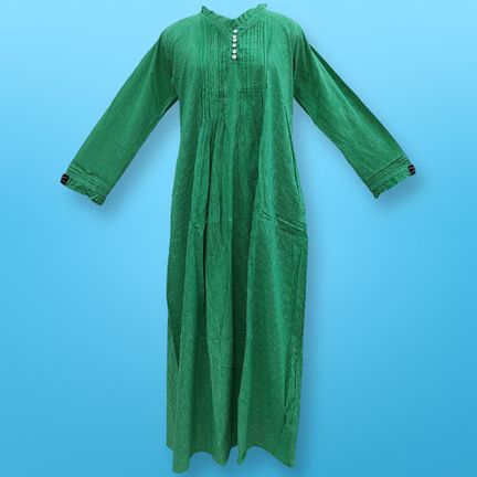 L/XL Sparrow Printed Cotton Dress 57" Long Jalabiya