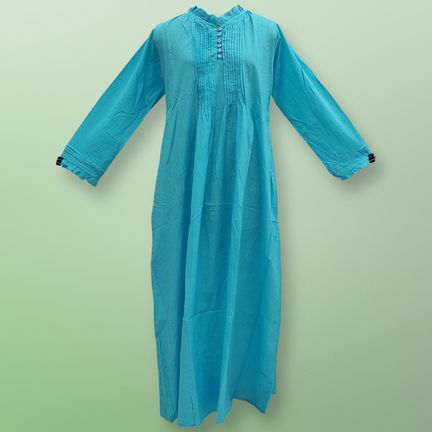 L/XL Sparrow Printed Cotton Dress 57" Long Jalabiya