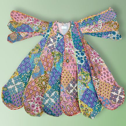 6-7 Year Meher Multi Printed Cotton Girls Dress 38" Long Jalabiya