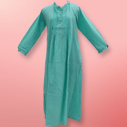 S/M Sparrow Printed Cotton Dress 57" Long Jalabiya