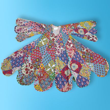 4-5 Year Meher Multi Printed Cotton Dress 34" Long Jalabiya