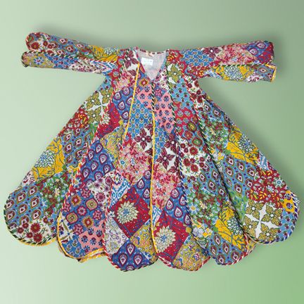 6-7 Year Meher Multi Printed Cotton Girls Dress 38" Long Jalabiya