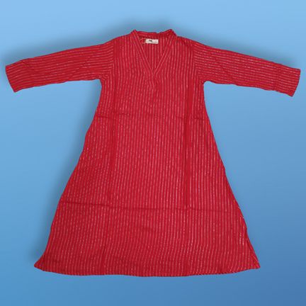 4-5 Year Teena Printed Rayon Girls Dress 33" Long Jalabiya