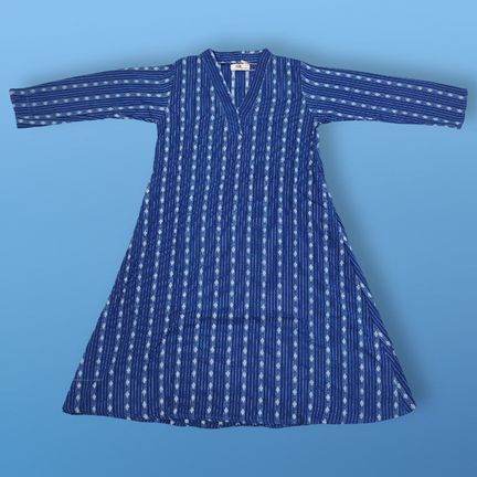 4-5 Year Teena Printed Cotton Girls Dress 33" Long Jalabiya