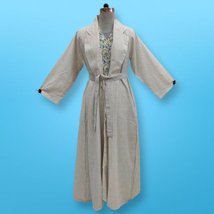 S/M Linen Abaya &amp; Cotton Inner Set length 57” Long