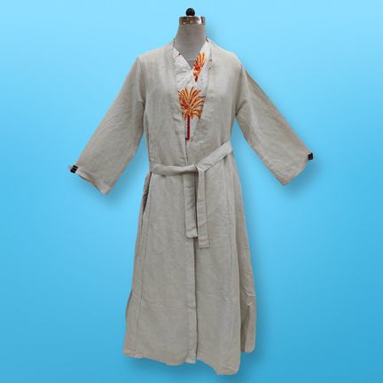 S/M Linen Abaya &amp; Cotton Inner Set length 57” Long