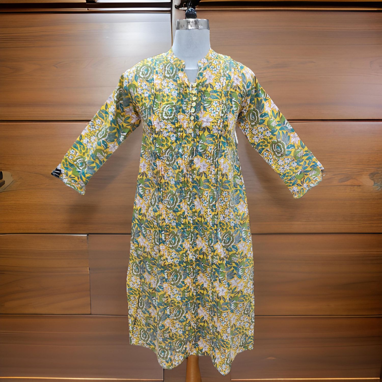 10-11 Year Delbar Printed Cotton Dress 46" Long Jalabiya