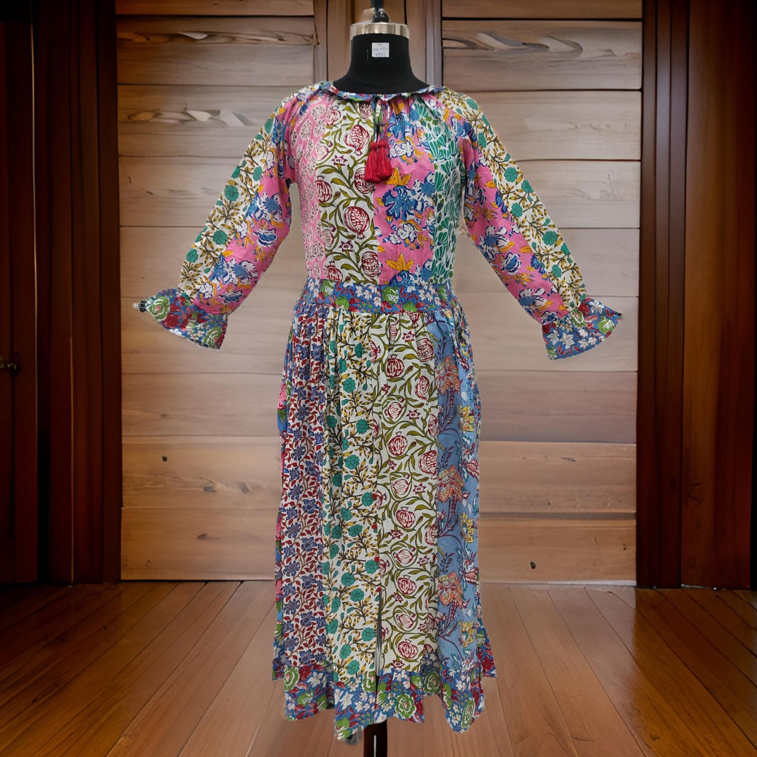 S/M Special Printed Cotton Dress 57" Long Jalabiya