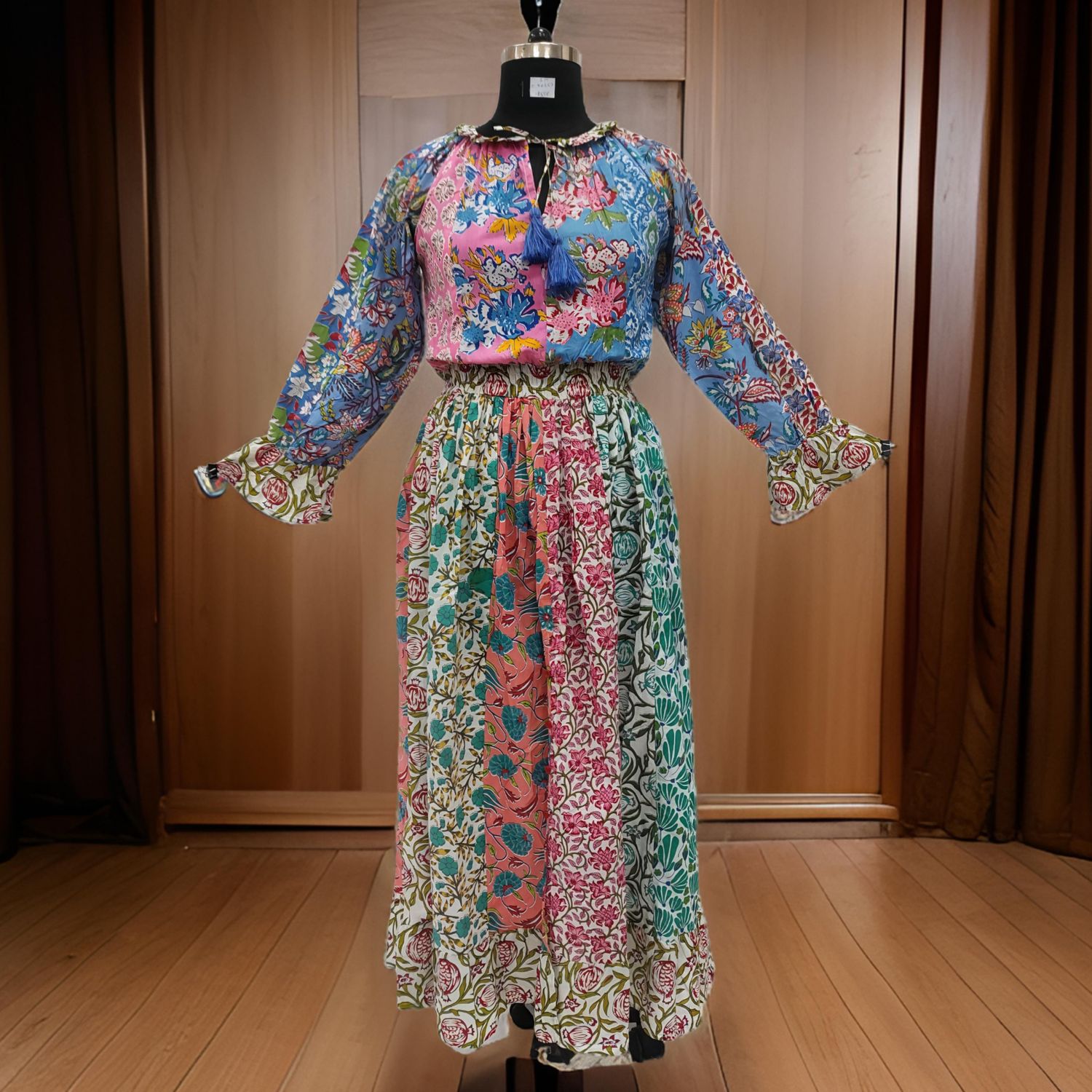 S/M Special Printed Cotton Dress 57" Long Jalabiya