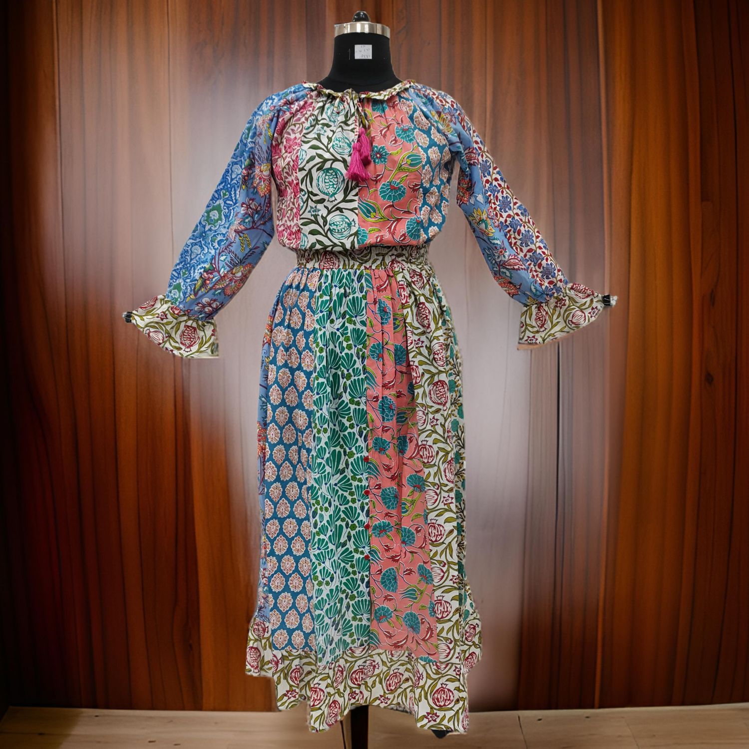 S/M Special Printed Cotton Dress 57" Long Jalabiya