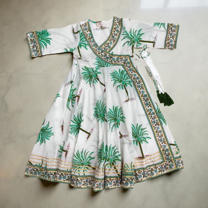 6-7  Year Priam Cotton Girls Dress 38" Long Jalabiya