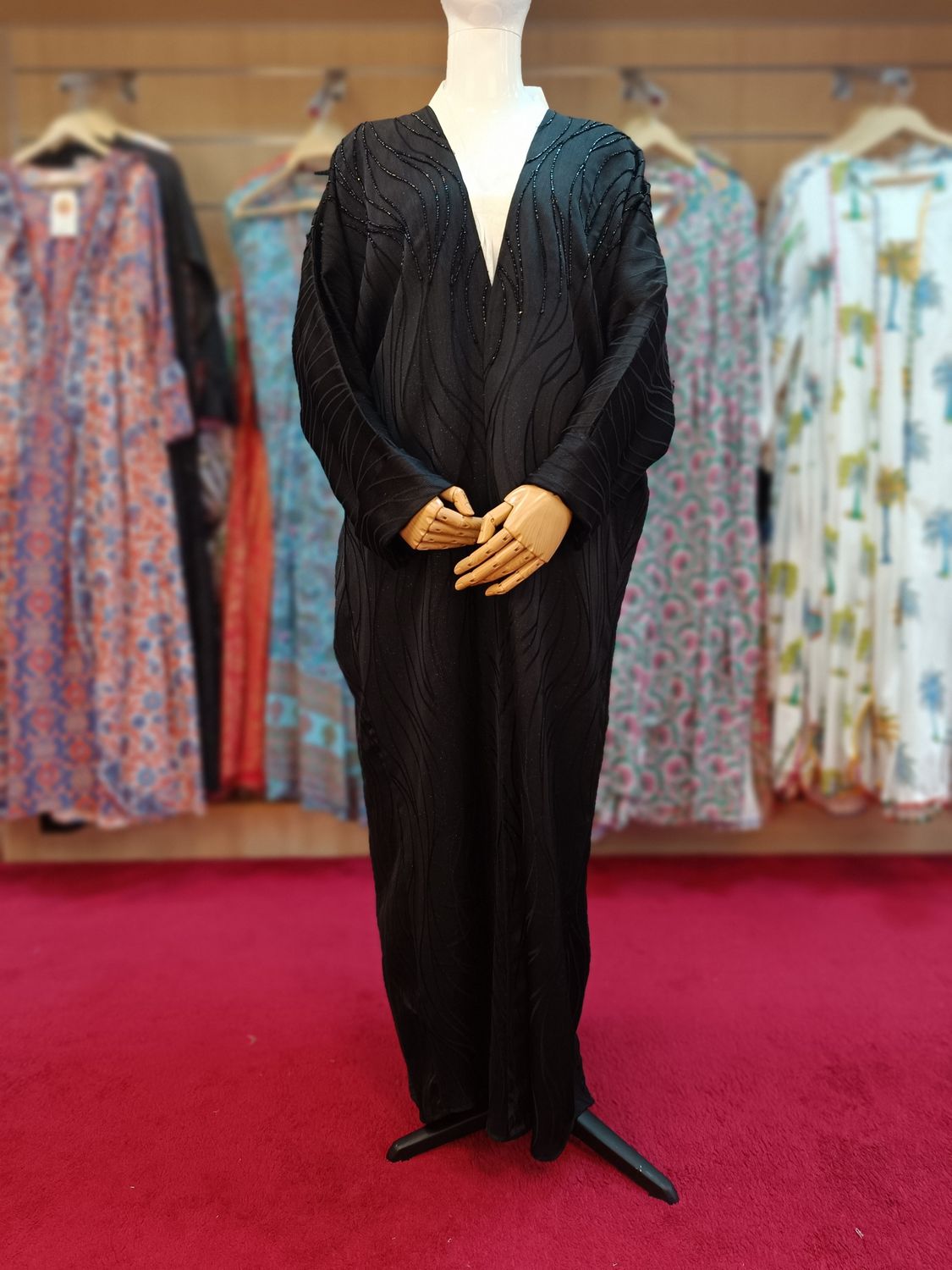 Black Abaya Crystal length 60"inch