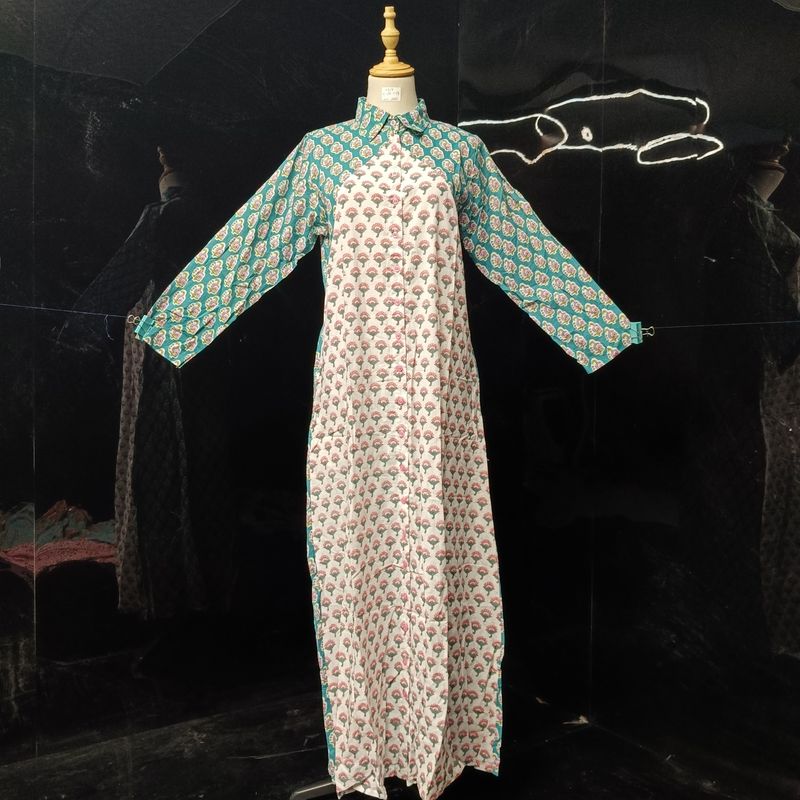 XS/S Honey Printed Cotton Dress 54" Jalabiya