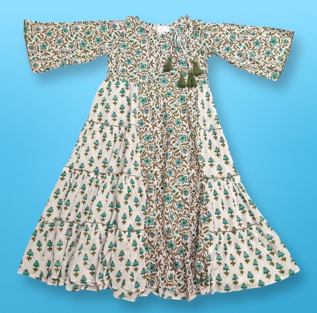 6-7  Year Cindrella Cotton Dress 37'' Long Jalabiya