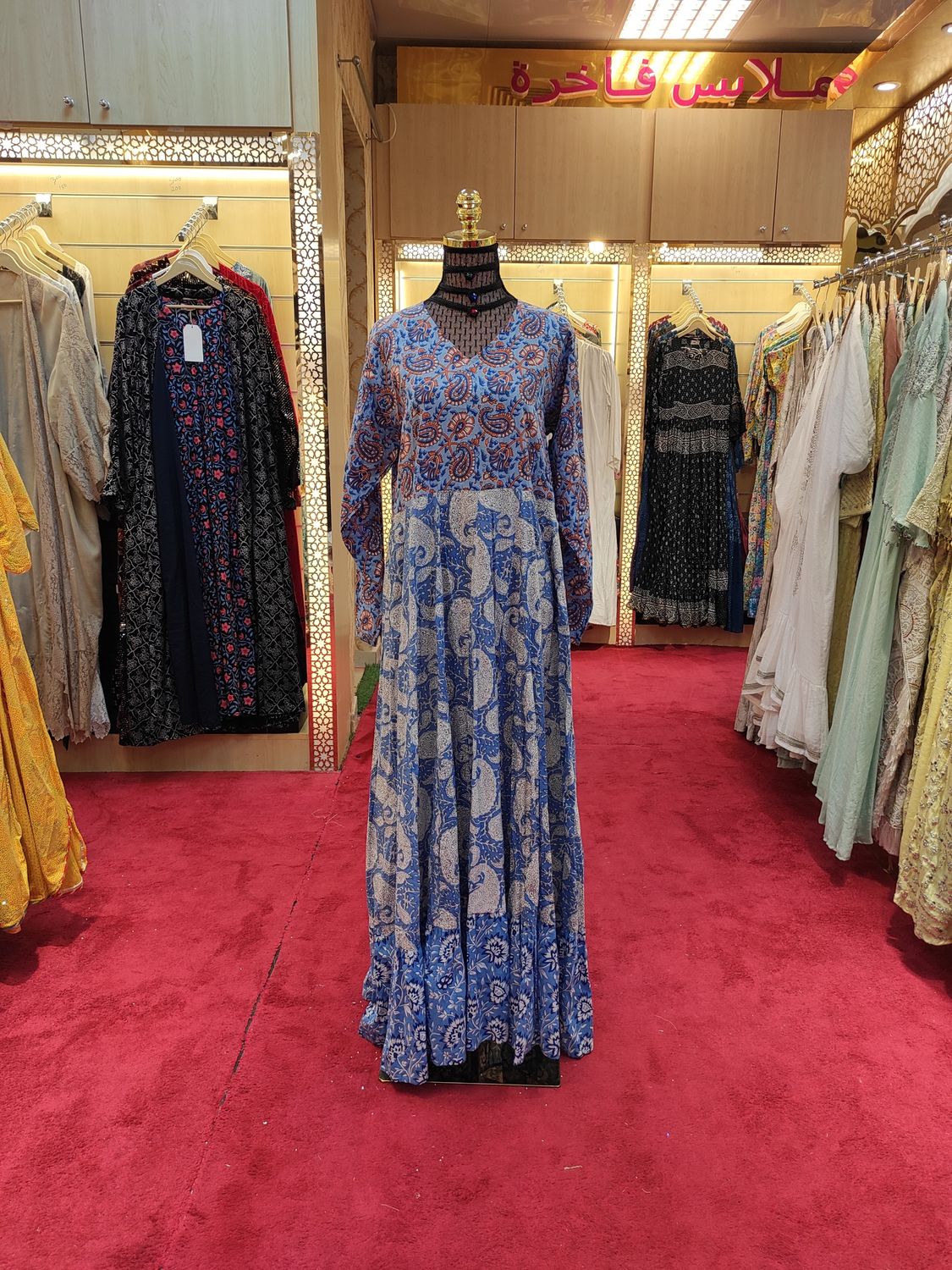 S/M Special Printed Cotton Dress 57" Long Jalabiya