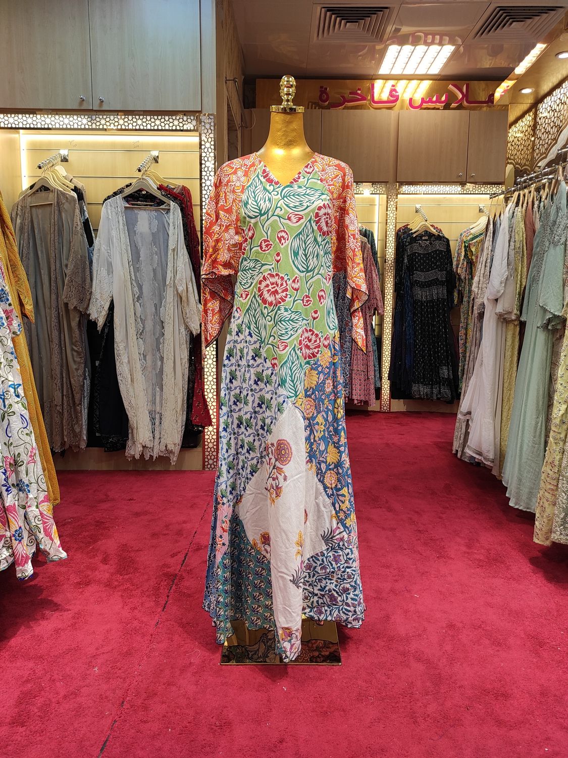 S/M Special Printed Cotton Dress 57" Long Jalabiya