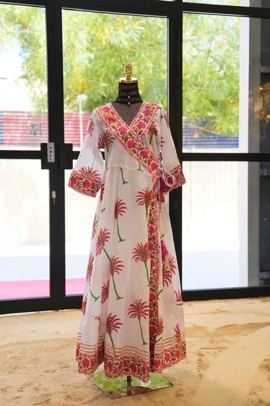 XS/S Priam Printed Cotton Dress 54" Long Jalabiya