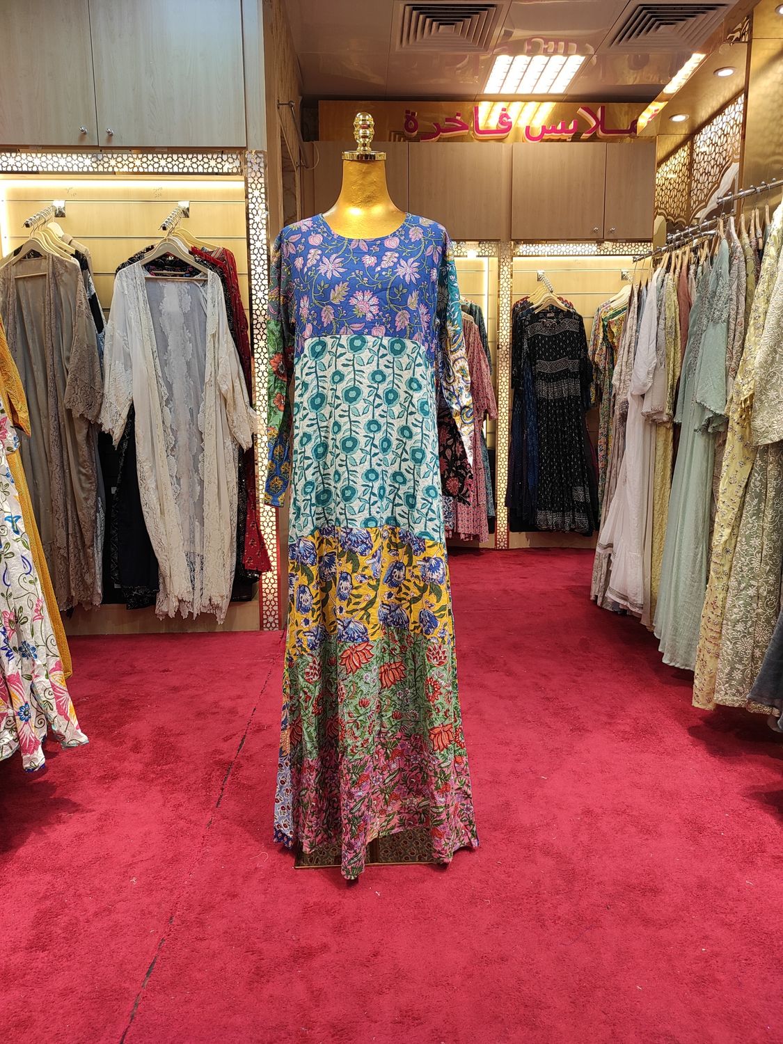 S/M Special Printed Cotton Dress 57" Long Jalabiya