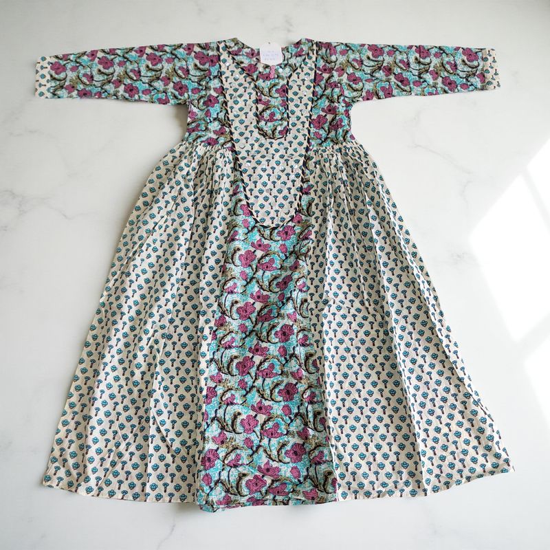 10-11 Year Suf Cotton Girls Dress 46" Long Jalabiya