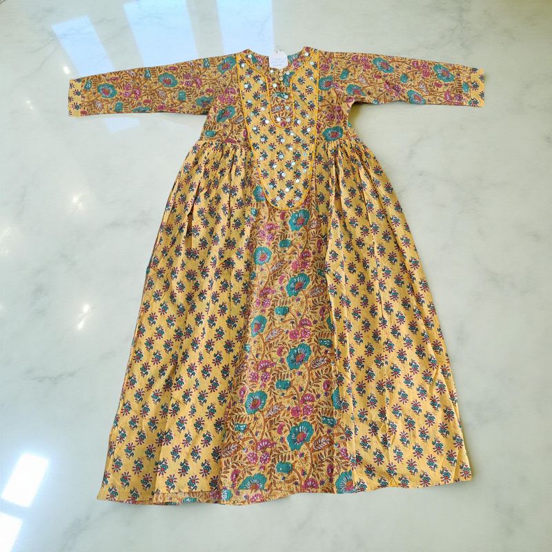 12-13  years Suf Cotton Dress 50" Long Jalabiya