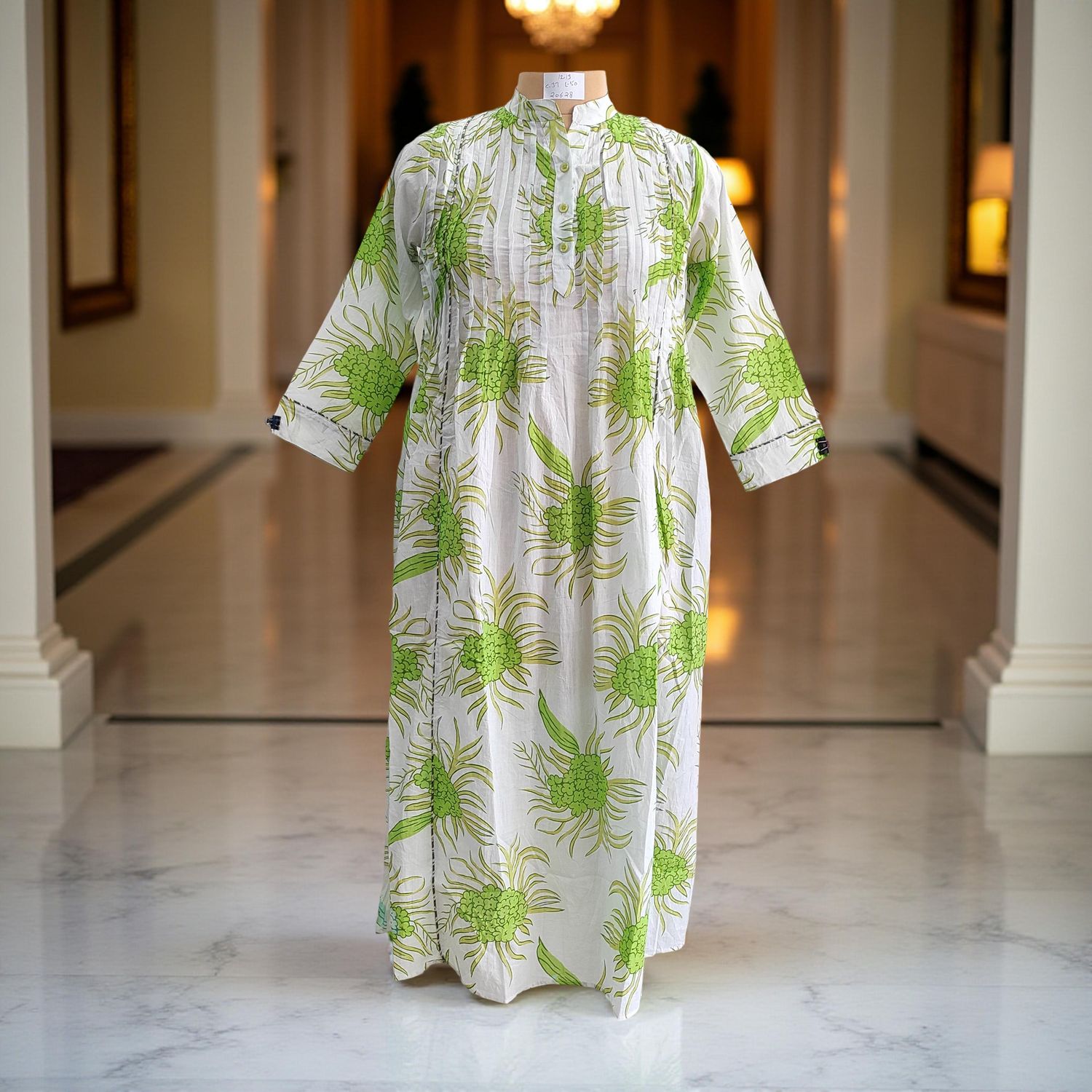 12-13  years Afra Cotton Dress 50" Long Jalabiya