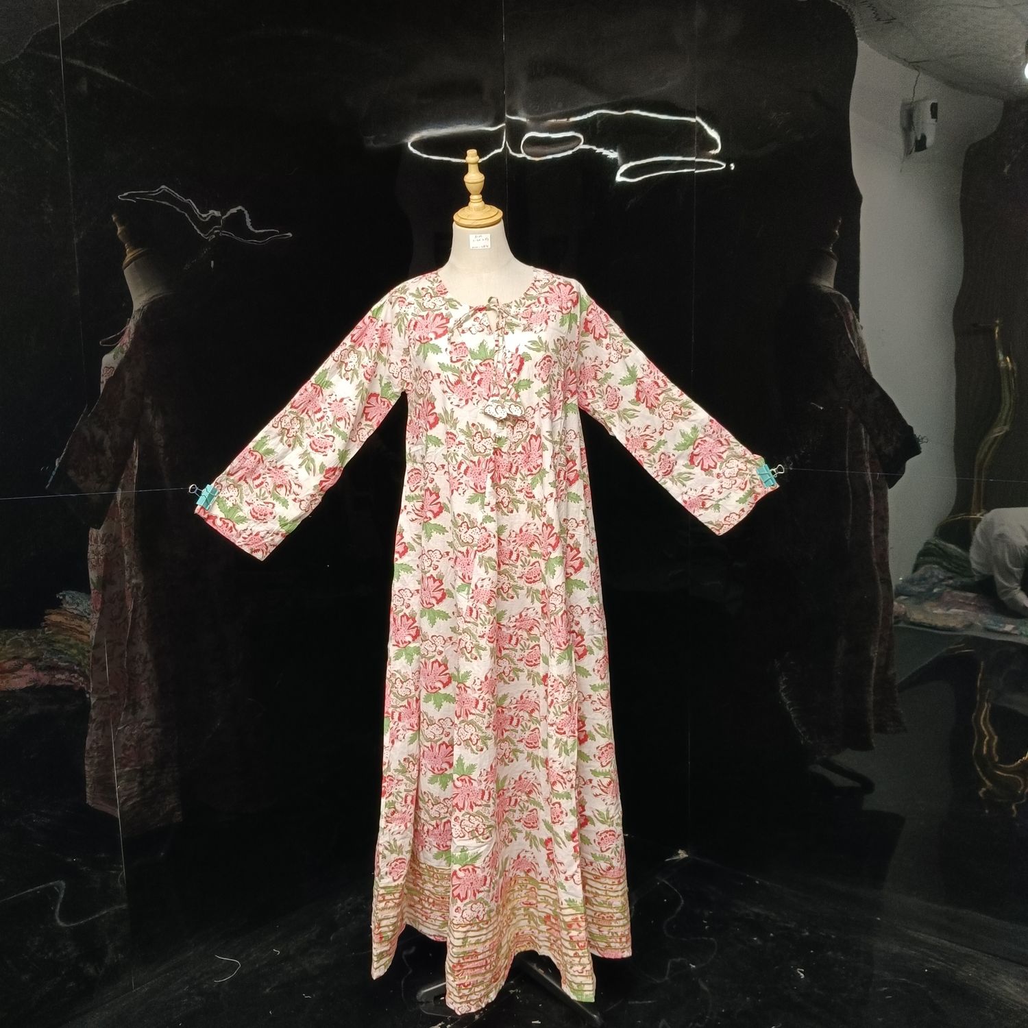 S/M Hanifa Cotton Dress 57" Long Jalabiya