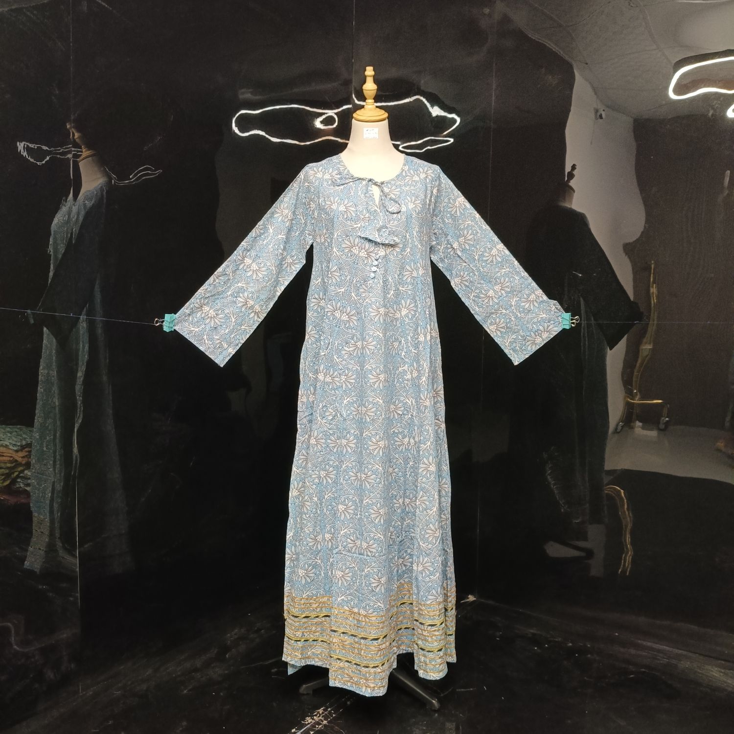 S/M Hanifa Cotton Dress 57" Long Jalabiya