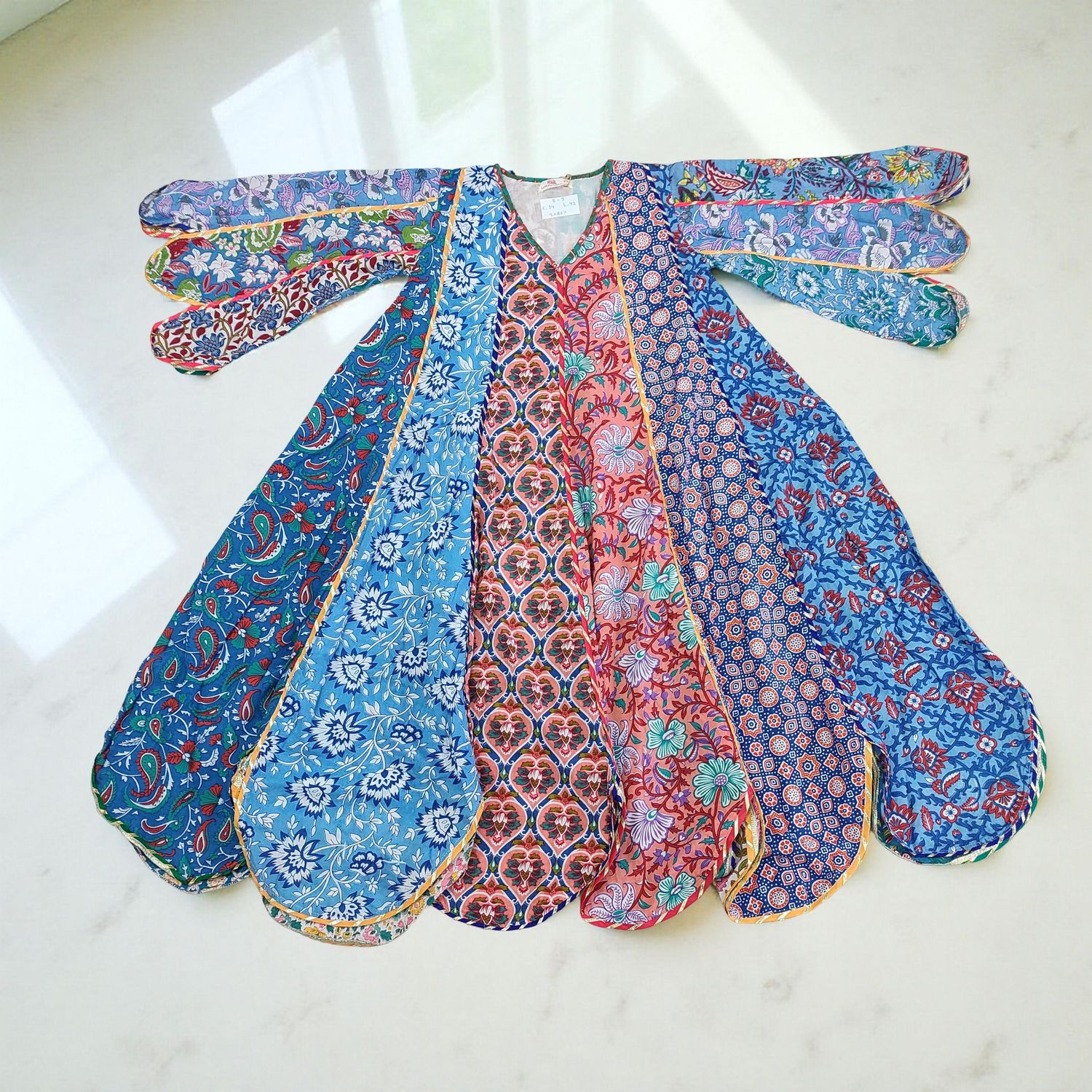 8-9 Year Meher Printed Cotton Dress 42"Long Jalabiya
