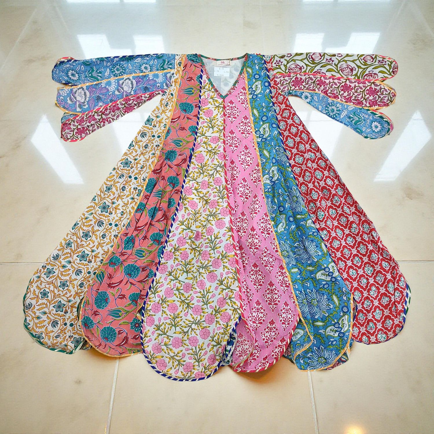 8-9 Year Meher Printed Cotton Dress 42"Long Jalabiya