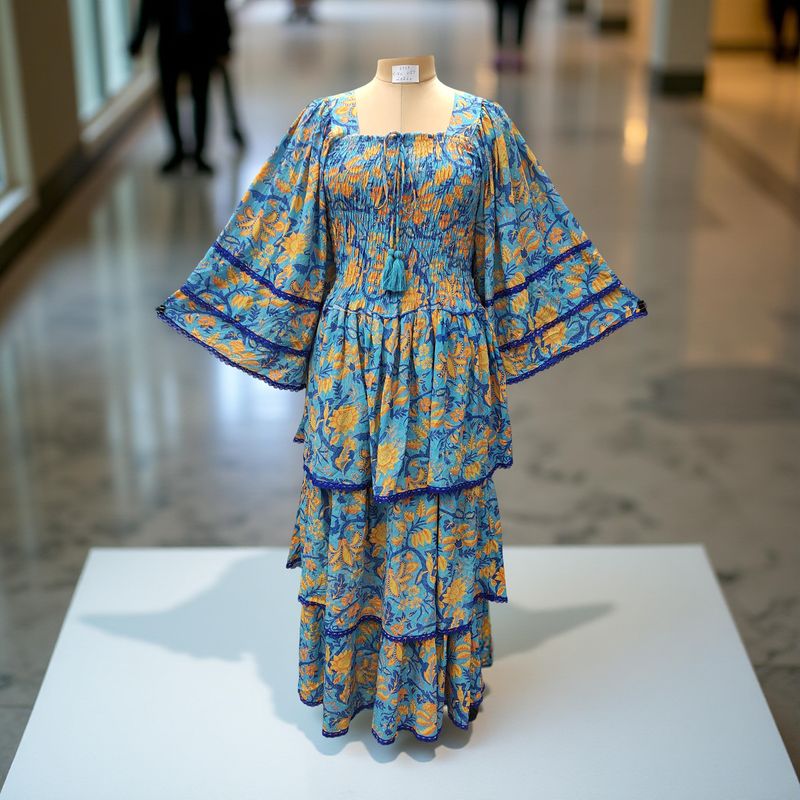 2XL/3XL Rahima Satin Crystal  Dress 57" Long Jalabiya