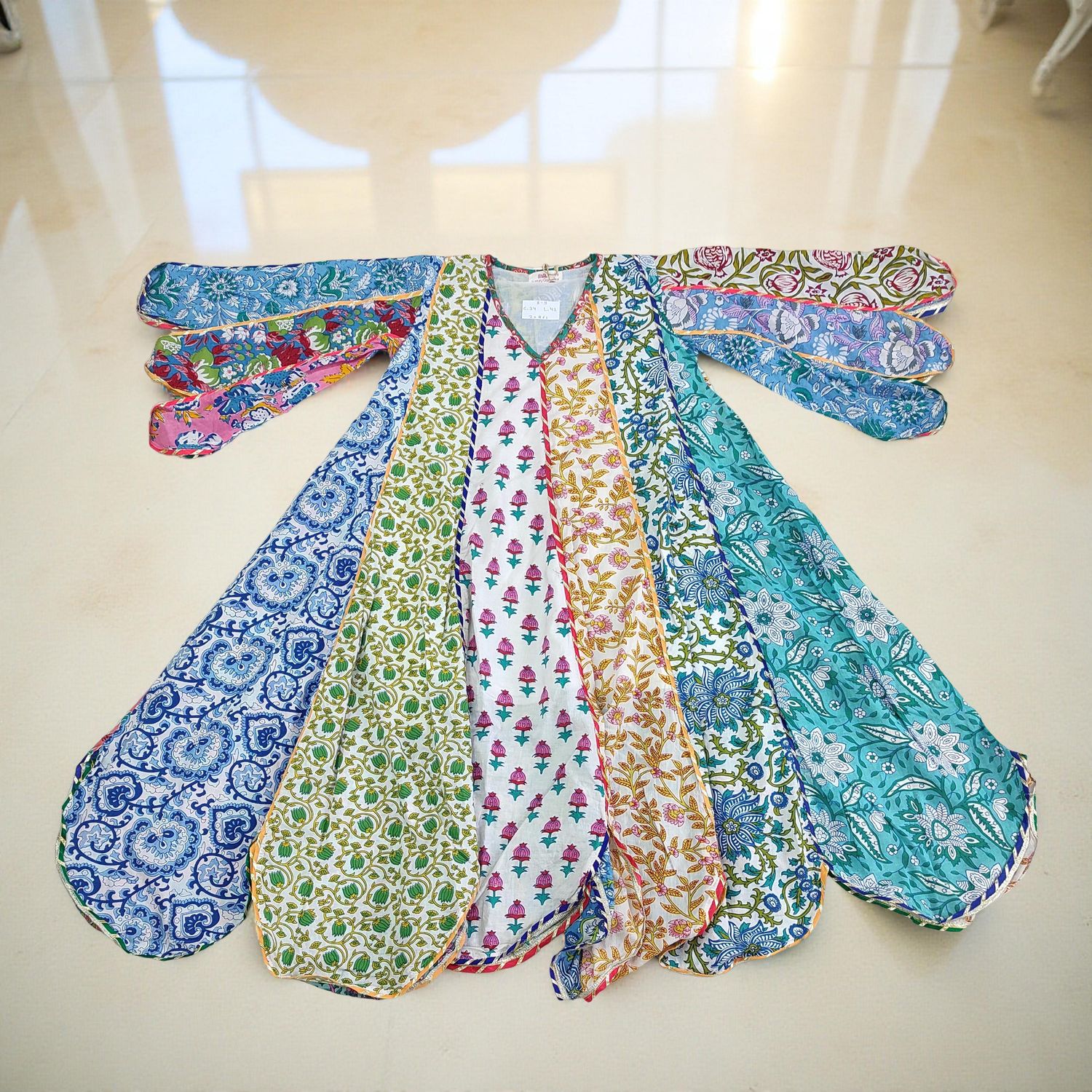 8-9 Year Meher Printed Cotton Dress 42"Long Jalabiya