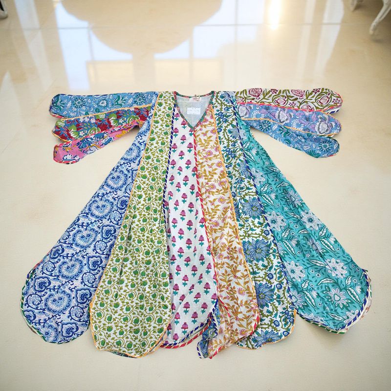 8-9 Year Meher Printed Cotton Dress 42"Long Jalabiya