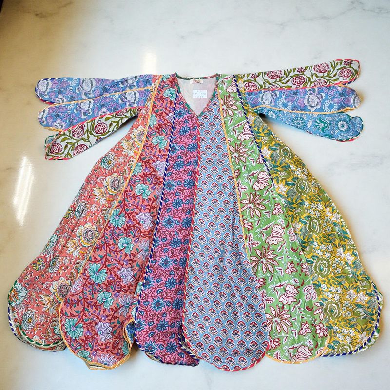 8-9 Year Meher Printed Cotton Dress 42"Long Jalabiya