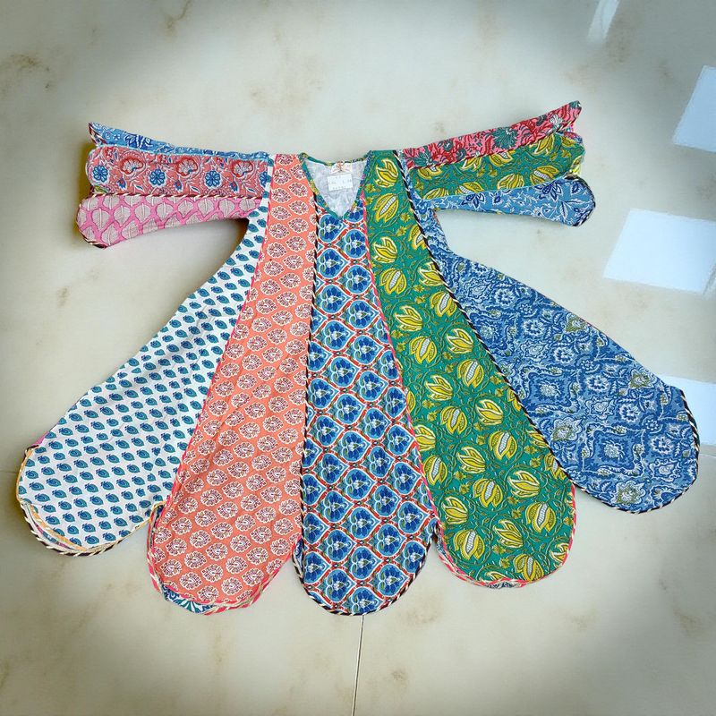 8-9 Year Meher Printed Cotton Dress 42"Long Jalabiya