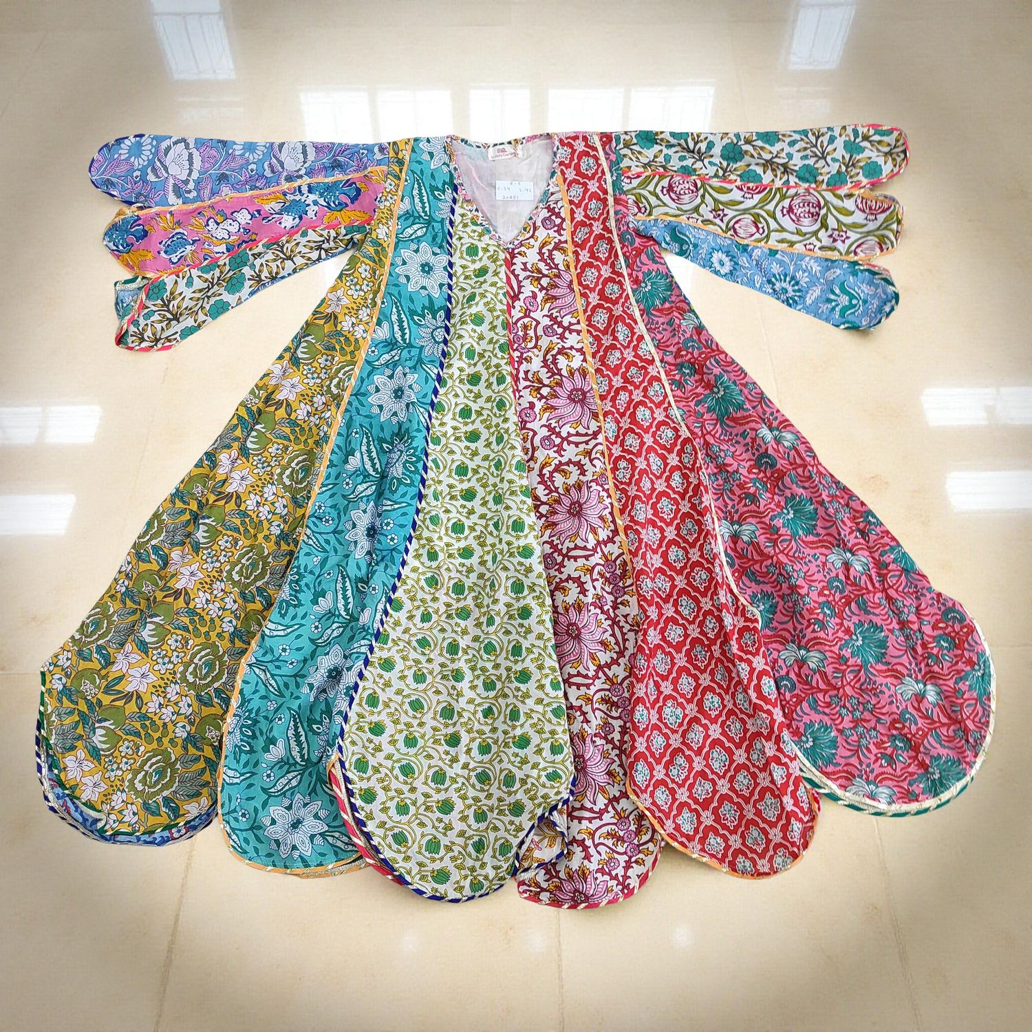 8-9 Year Meher Printed Cotton Dress 42"Long Jalabiya