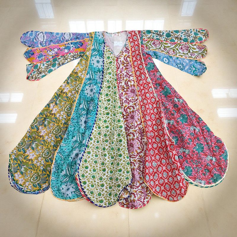 8-9 Year Meher Printed Cotton Dress 42"Long Jalabiya