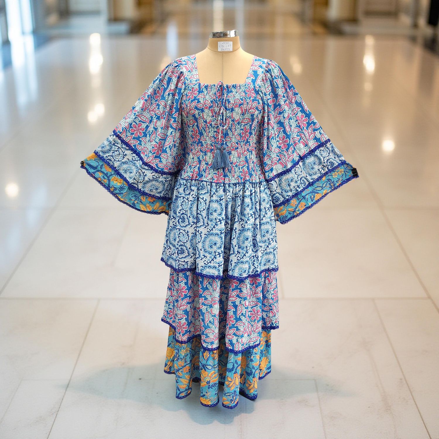 2XL/3XL Rahima Satin Crystal  Dress 57" Long Jalabiya