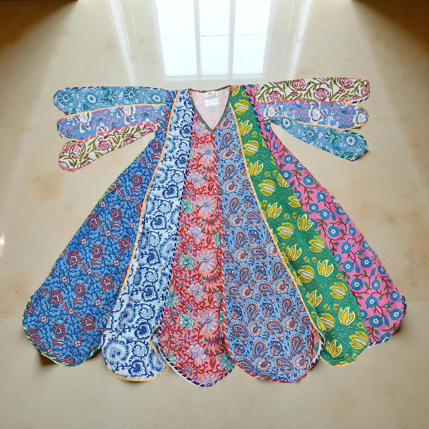 8-9 Year Meher Printed Cotton Dress 42"Long Jalabiya
