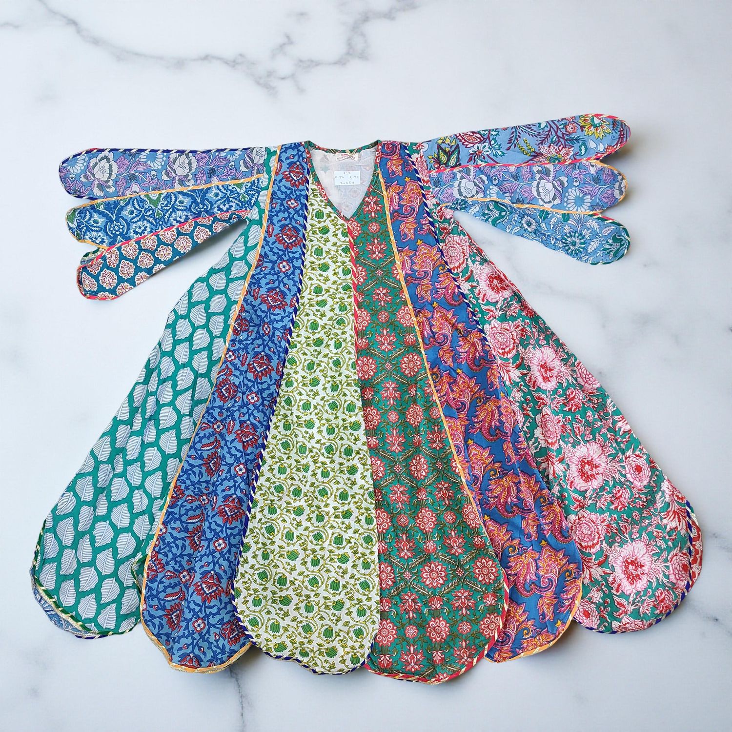 8-9 Year Meher Printed Cotton Dress 42"Long Jalabiya