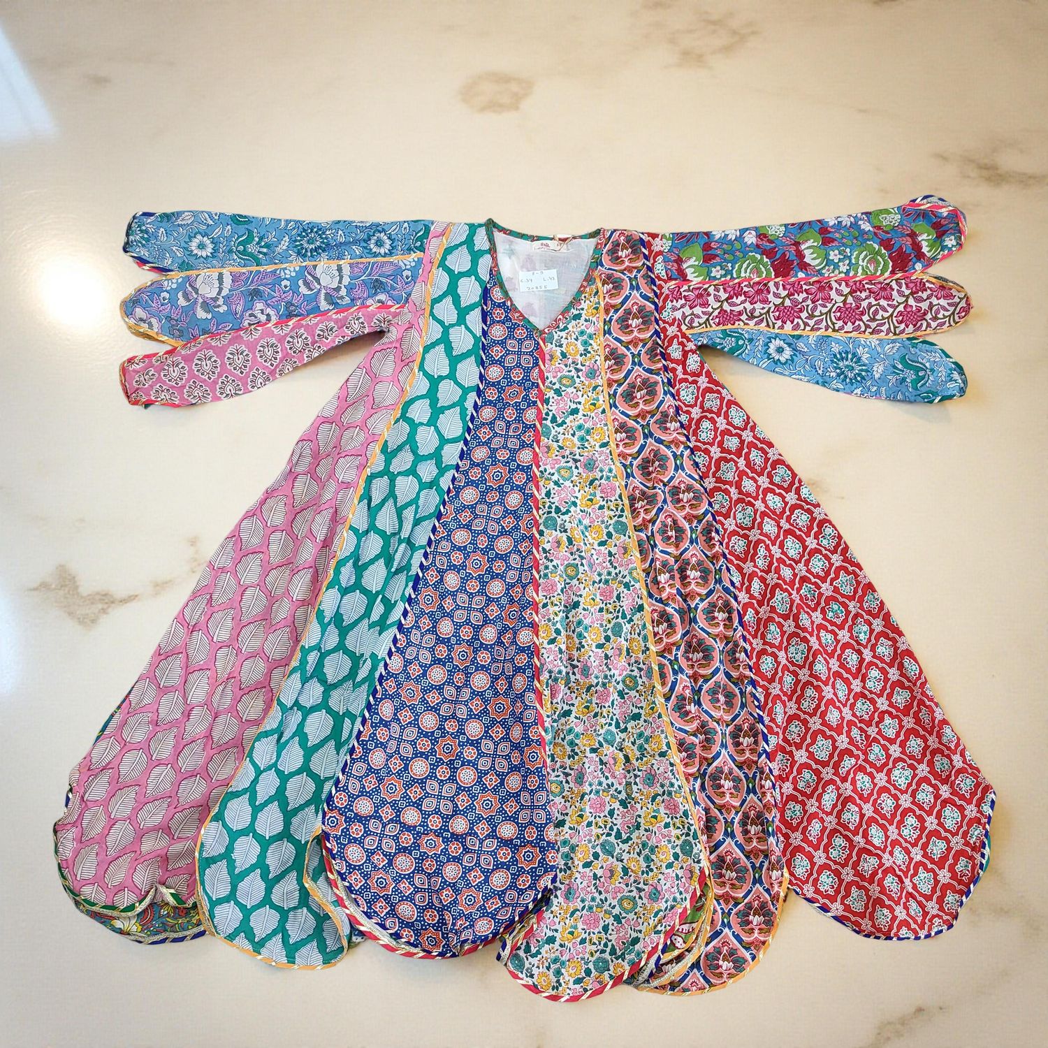 8-9 Year Meher Printed Cotton Dress 42"Long Jalabiya