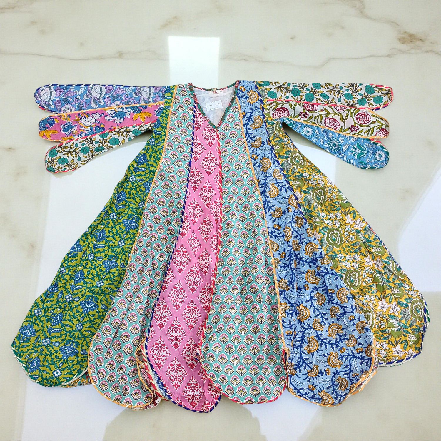 8-9 Year Meher Printed Cotton Dress 42"Long Jalabiya