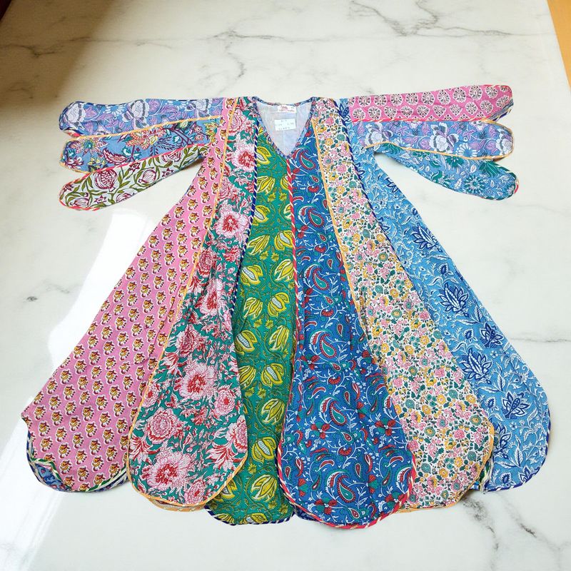 8-9 Year Meher Printed Cotton Dress 42"Long Jalabiya