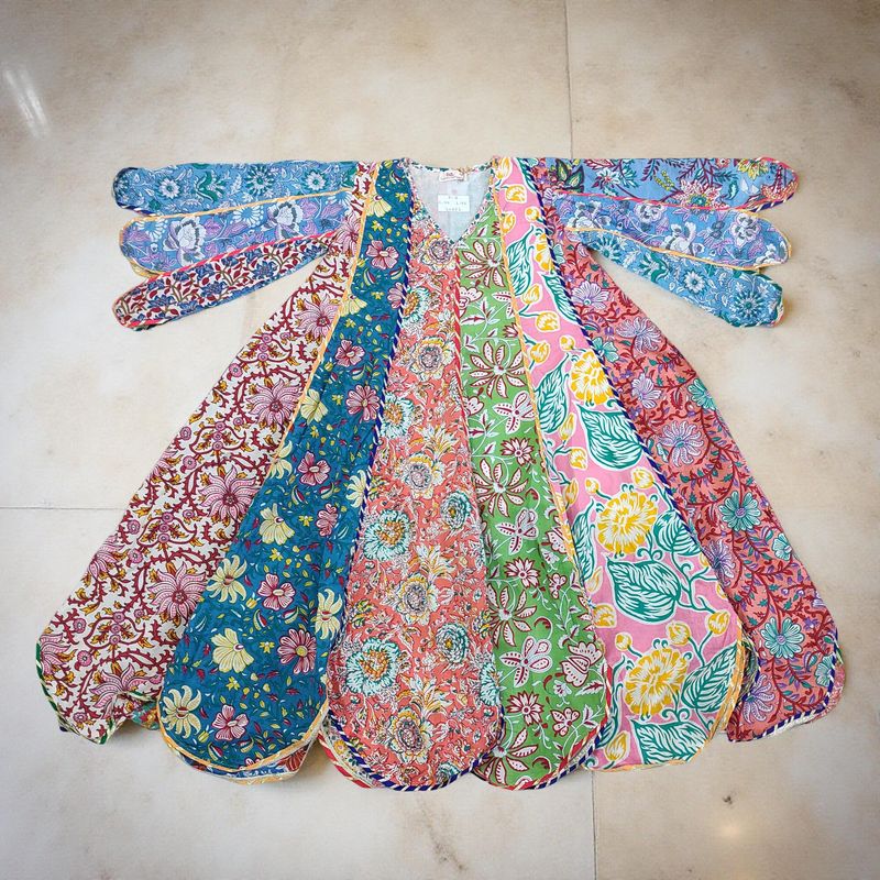 8-9 Year Meher Printed Cotton Dress 42"Long Jalabiya