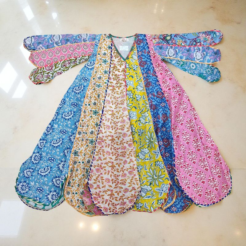 8-9 Year Meher Printed Cotton Dress 42"Long Jalabiya