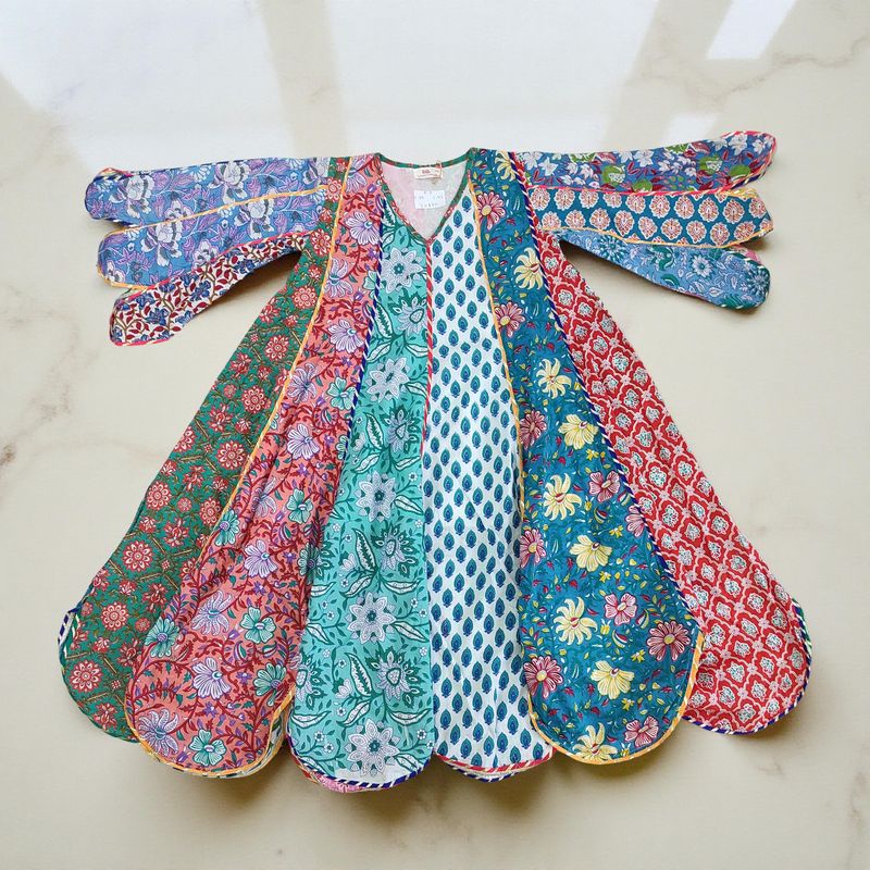 8-9 Year Meher Printed Cotton Dress 42"Long Jalabiya