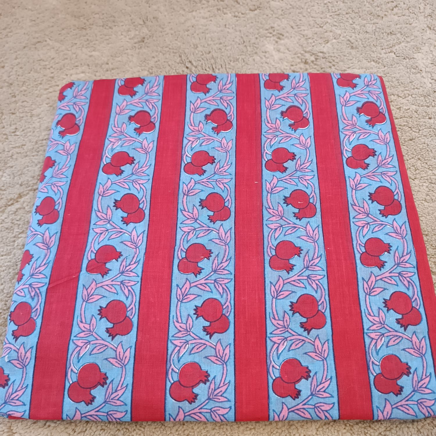 4 Meter Cotton Hand Printed Fabric